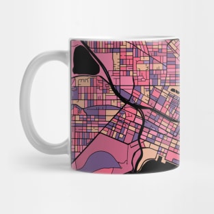 Perth Map Pattern in Purple & Pink Mug
